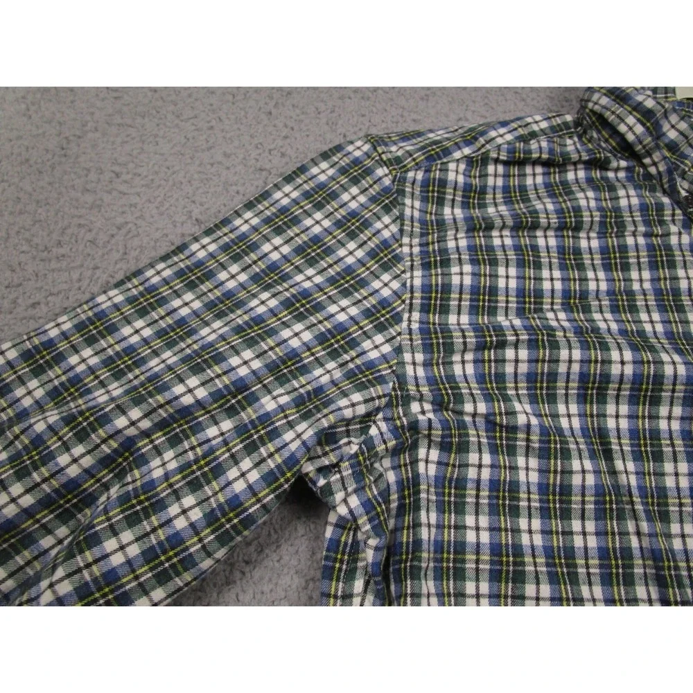 J Crew Shirt Mens Large Blue Checked Slim Fit Button Down Long‎ Sleeve